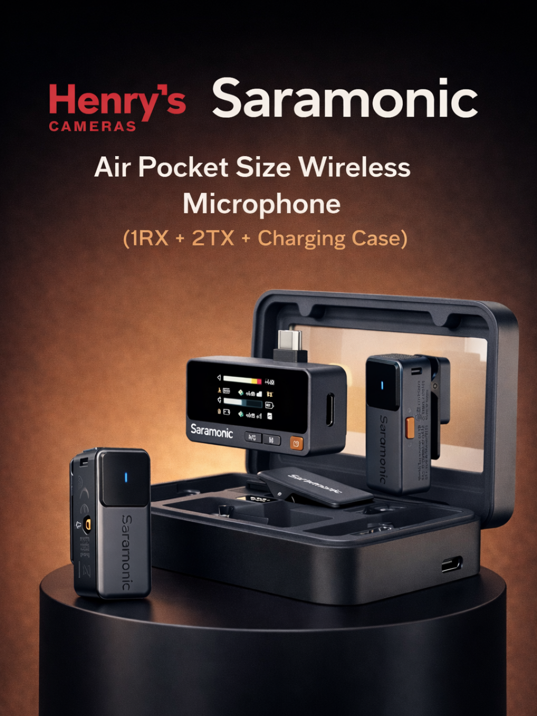 Беспроводной микрофон Saramonic Air 01 Профессиональная система | 1RX + 2TX + зарядный кейс