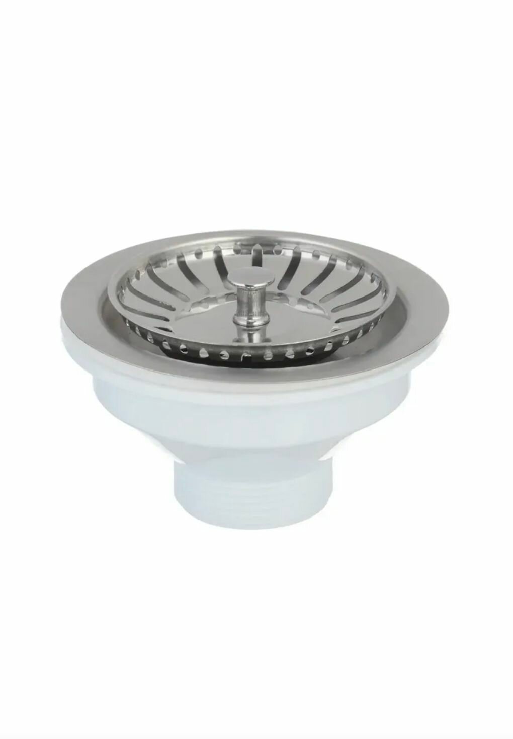 Выпуск 3 1/2" с нержавеющей решеткой 114 мм, металл — фото 1