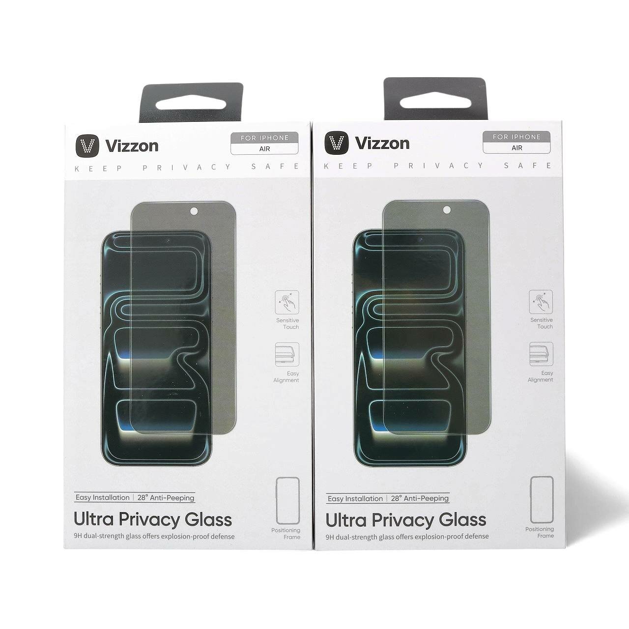 Защитное стекло Vizzon Ultra Privacy для телефона iphone 17 Pro Max