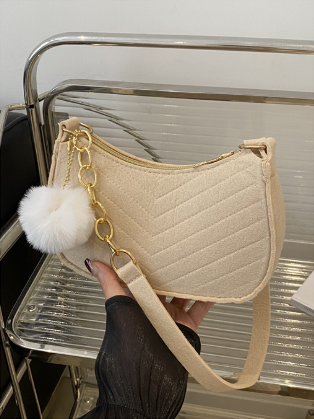 Сумка  сумочка, бежевая — фото 1