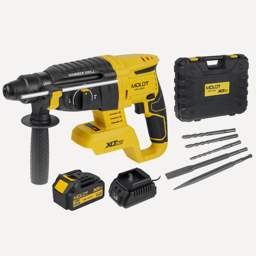 Изображение товара Перфоратор аккумуляторный бесщеточный ударный MOLOT CRH 1814 XLT Lite SET (2318034)