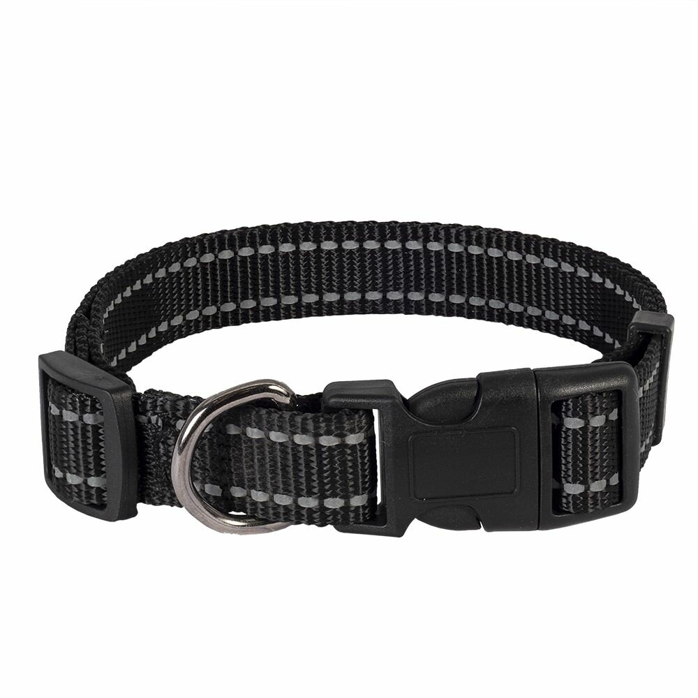 Ошейник нейлоновый MARLI, 15мм, обхват шеи 30-45 см, черный