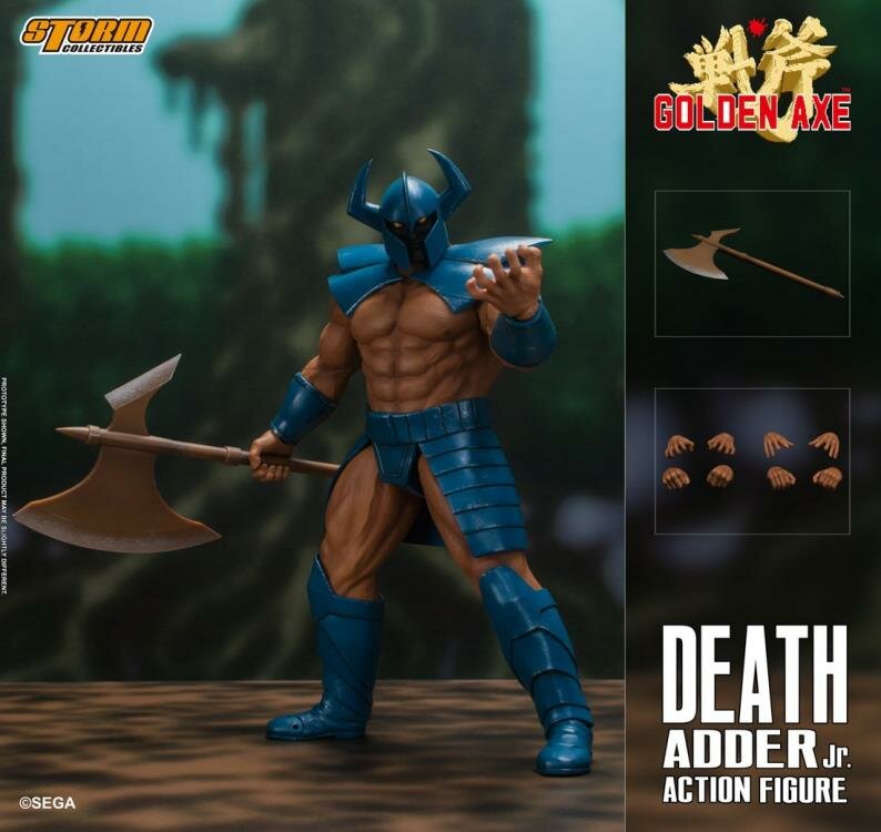 Golden Axe Death Adder Jr 1/12 фигура 26,16 см, эксклюзивный цвет, артикуляция, 4 пары рук, топор