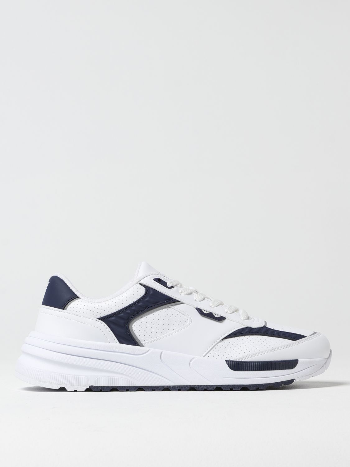 Кроссовки EA7 EMPORIO ARMANI, размер 10, белый/тёмно-синий — фото 1