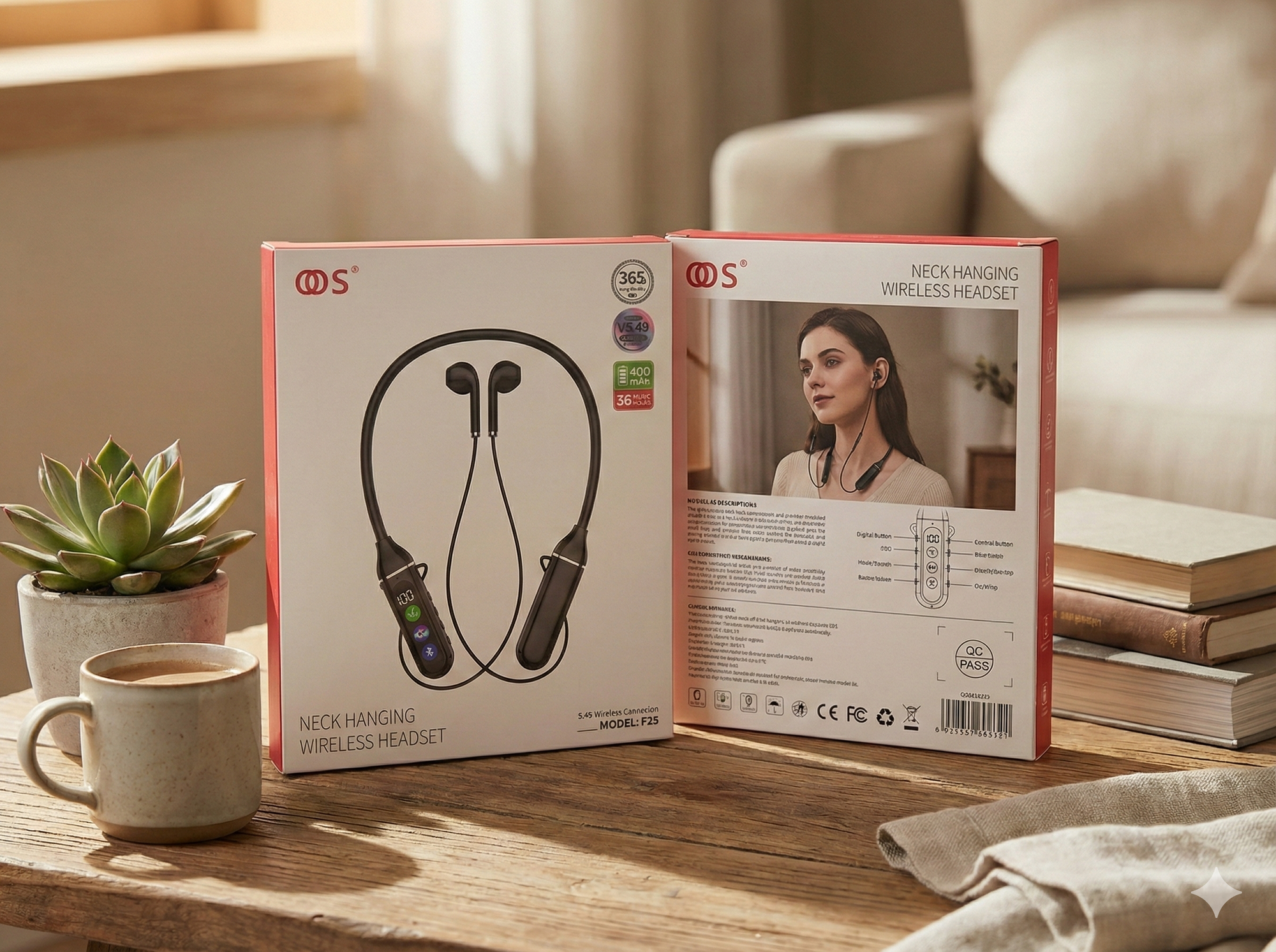 Наушники Беспроводные WS F25, с шейным ободком, до 40 часов работы