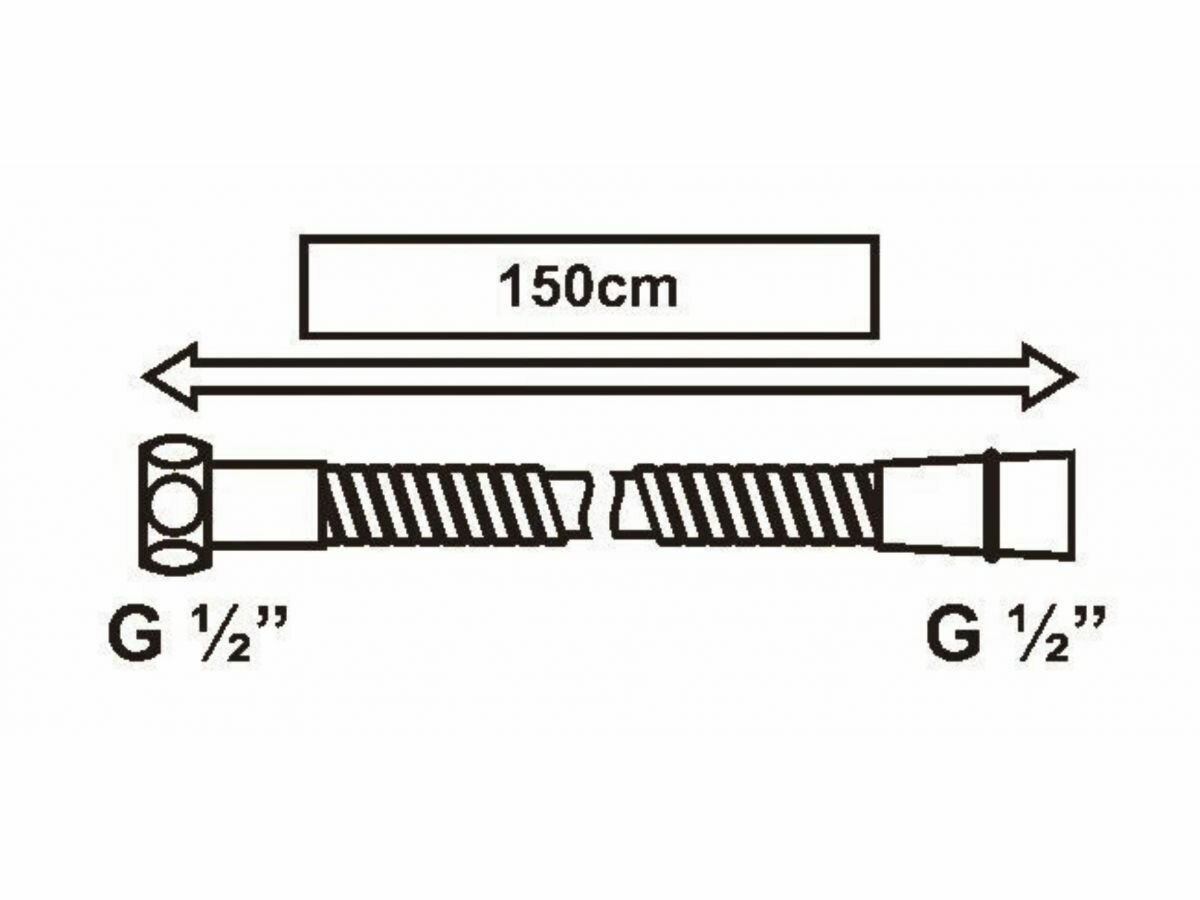 Лейка для душа со шлангом и держателем AV ENGINEERING AVSSS-031 1 функция, хром, пластик, шланг нержавеющая сталь 150 см — фото 1