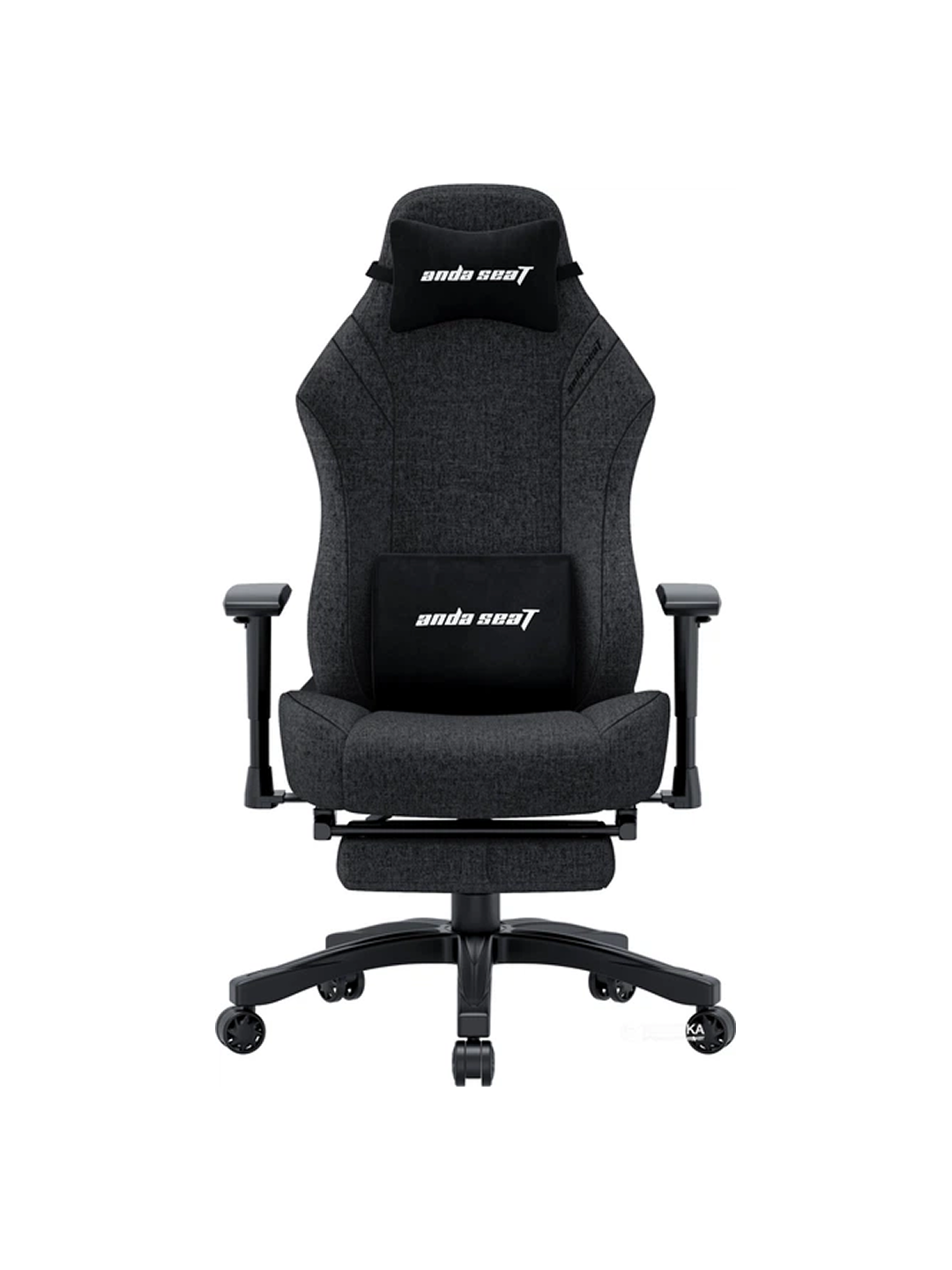 Игровое кресло Anda Seat Luna Pro L, с подголовником, наклон спинки, Dark Grey , ткань EverSoft, AD18T-44-GB-F