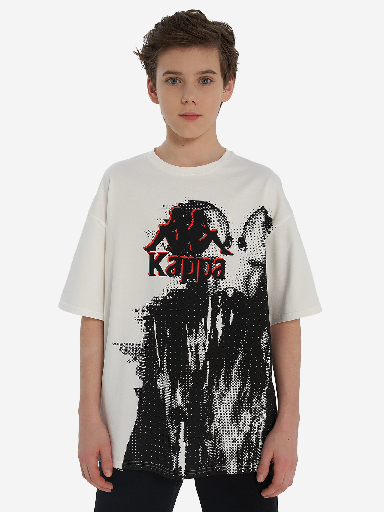 Футболка Kappa, размер 134-140, кремовый — фото 1