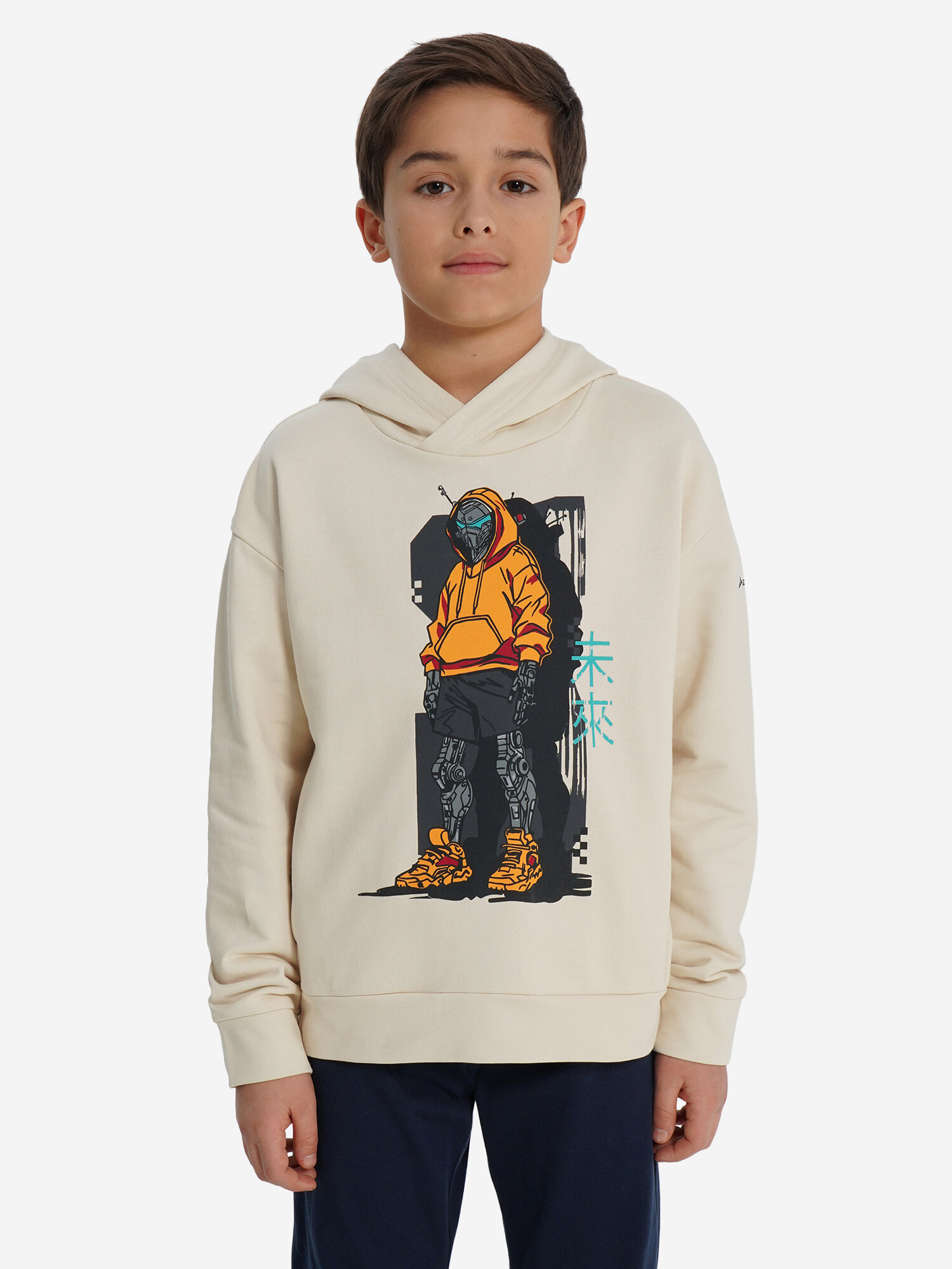 Худи Demix, размер 134-140, светло-бежевый — фото 1