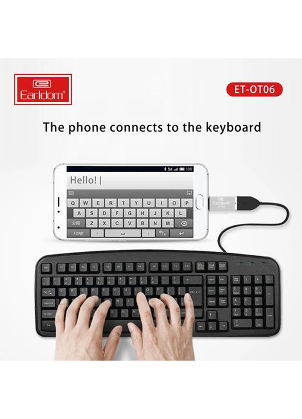 OTG-адаптер Earldom OT06, для подключения USB-устройств к смартфону/планшету Type-C — фото 1