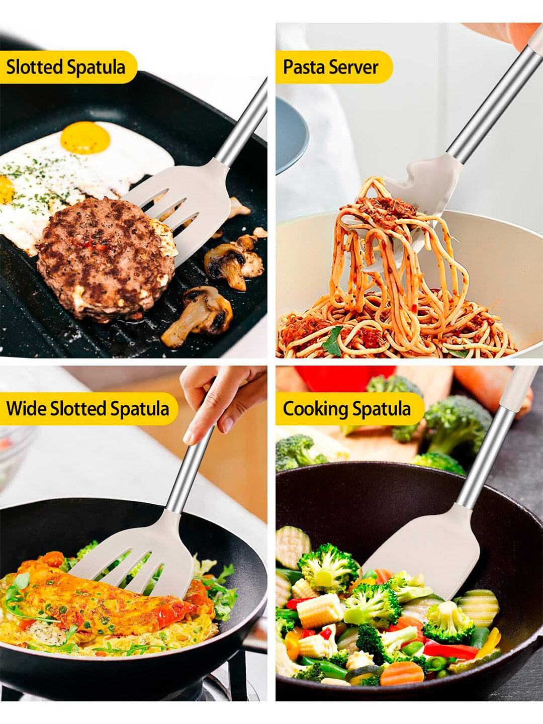 Силиконовый кухонный набор, 6 предметов — фото 1