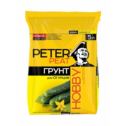 Грунт для огурцов PETER PEAT торфяной питательный линия Хобби 5 л 344₽