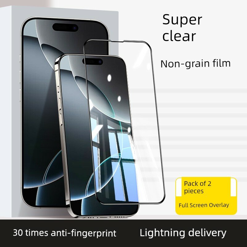 Защитное стекло для iPhone 11 Pro Max 9D, полное покрытие, черная кайма, высокая четкость, 2 шт