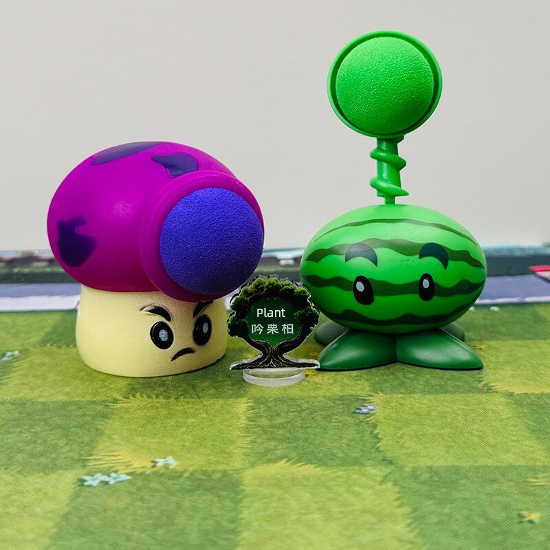 Светящаяся фигурка Зеленого арбуза и Стрелка из Plants vs. Zombies, с подсветкой, коллекционный аксессуар для детей,