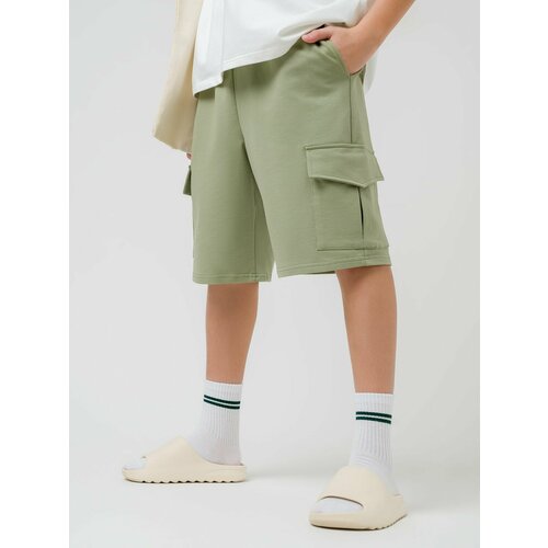 фото Шорты sherysheff оверсайз, размер 140, khaki