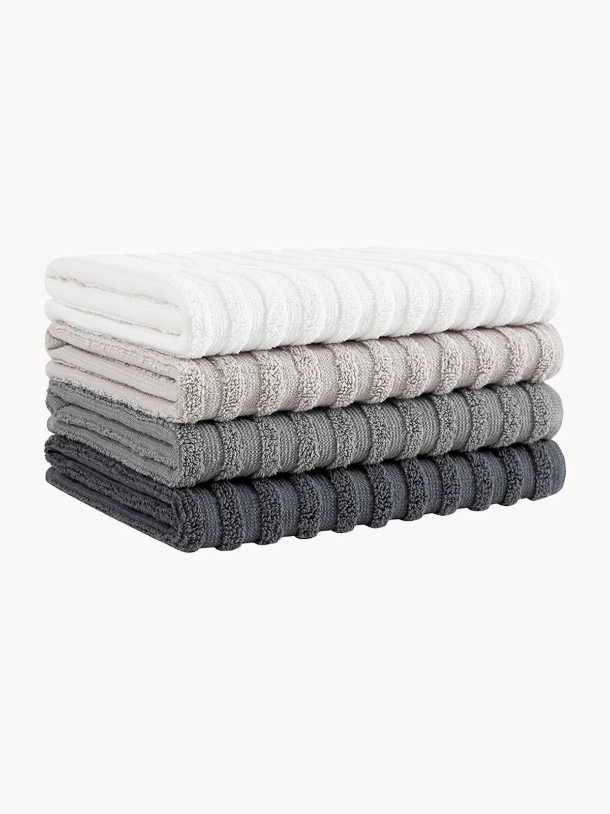 Салфетки махровые "KARNA" RAMLA 40x65 см, белый, серый, темно-серый, бежевый