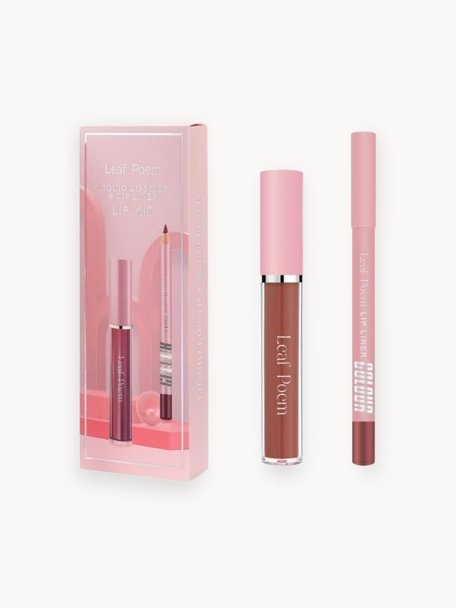 Набор жидкая матовая помада и карандаш для губ 03