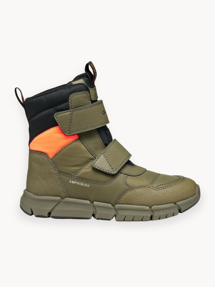 Полусапоги GEOX Flexyper ABX, размер 32 EU, милитари/оранжевый