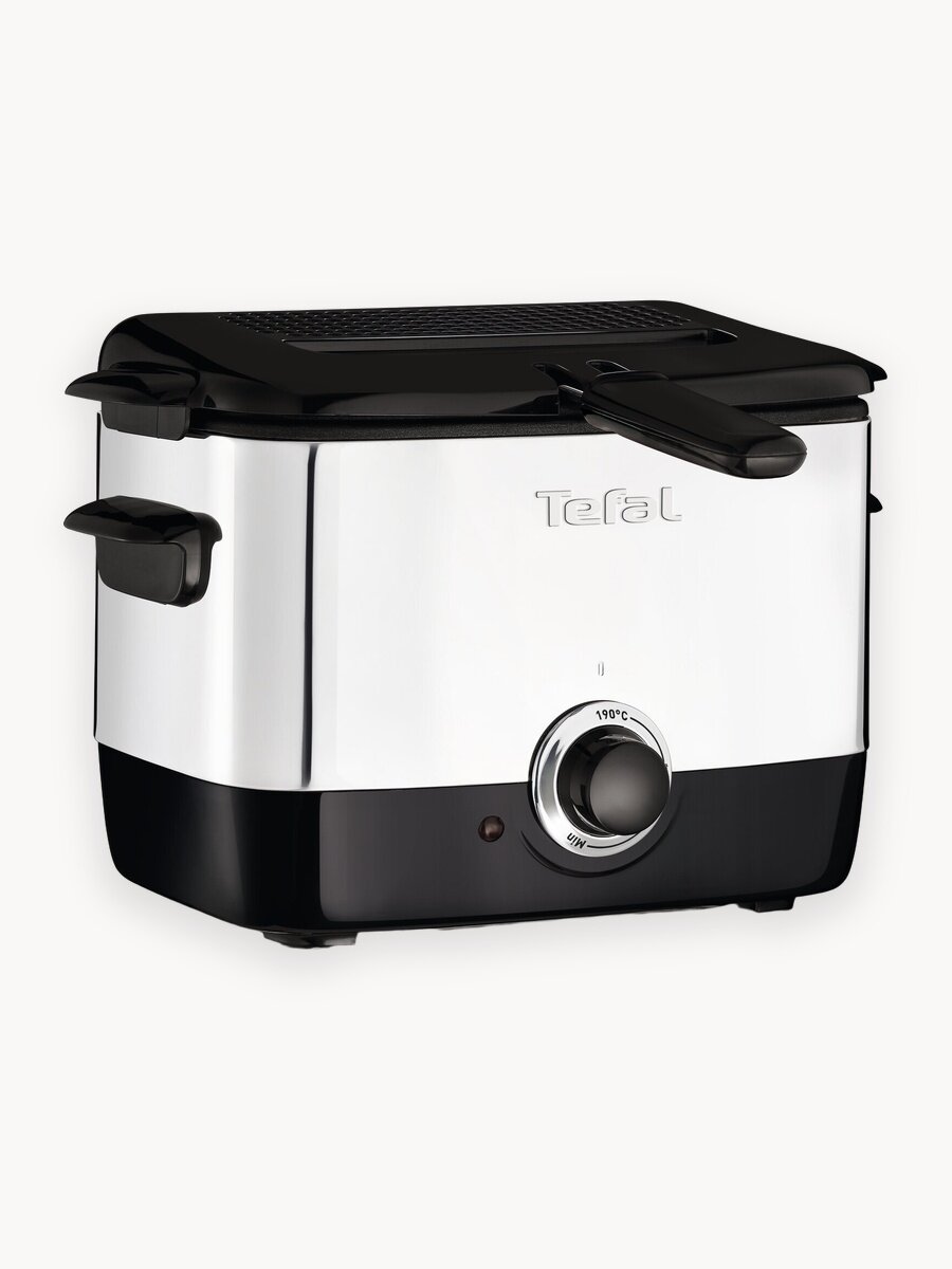 Фритюрница Tefal Minifryer FF220015, 1000 Вт, управление температурой, антипригарное покрытие, серебристый