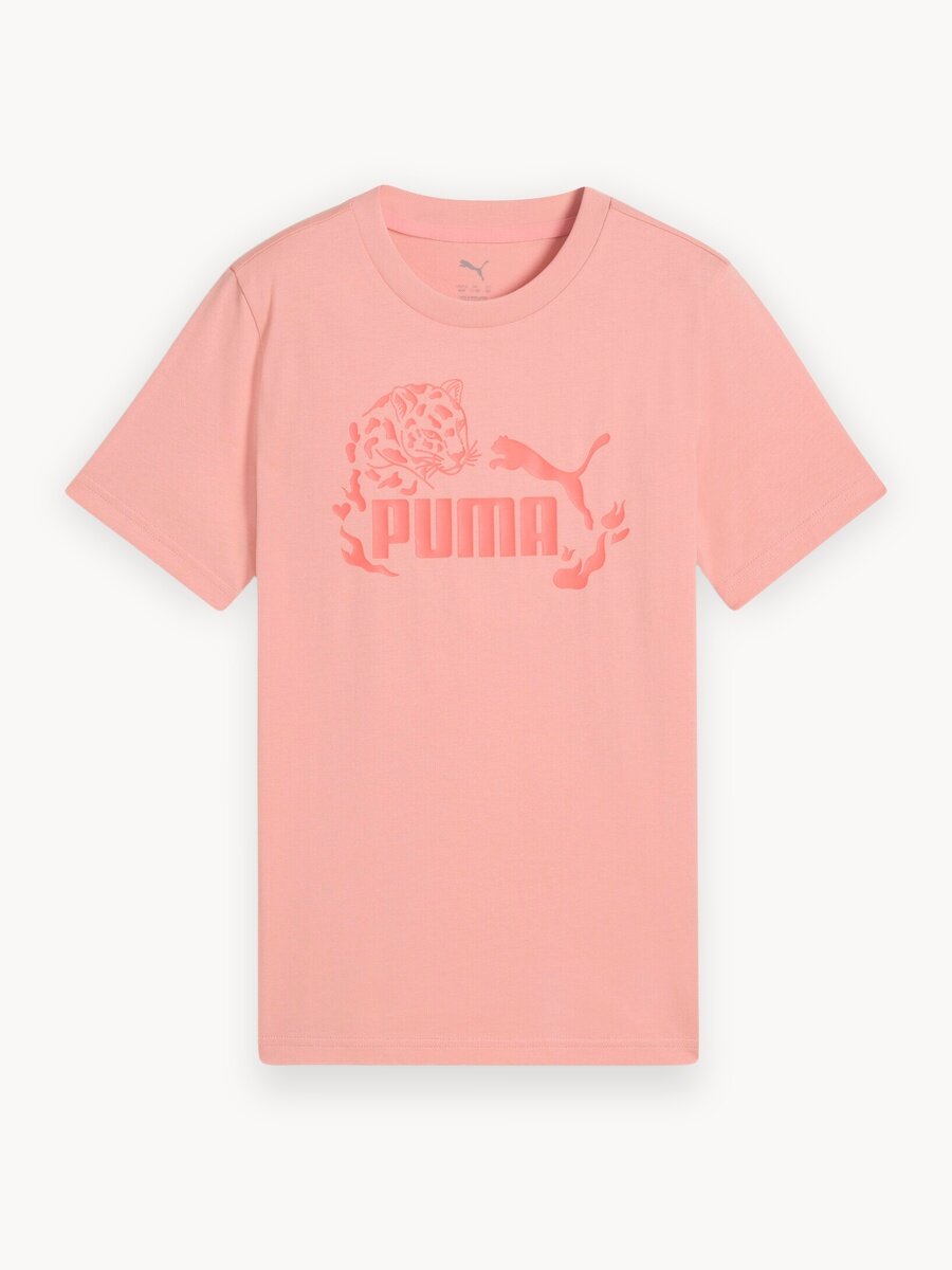 Футболка PUMA FLAMING LOVE Graphic, размер 152, розовый