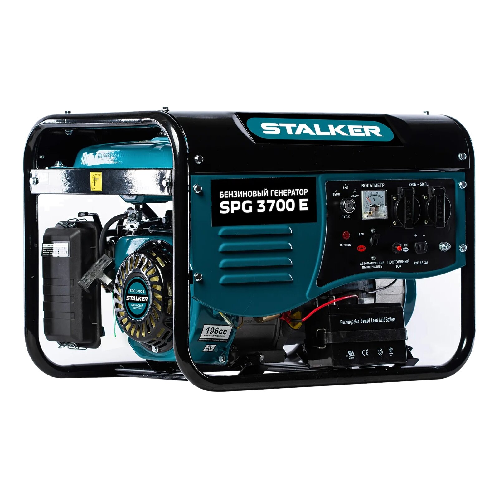 Бензиновый генератор STALKER SPG-3700E / 2.5кВт / 220В — фото 1