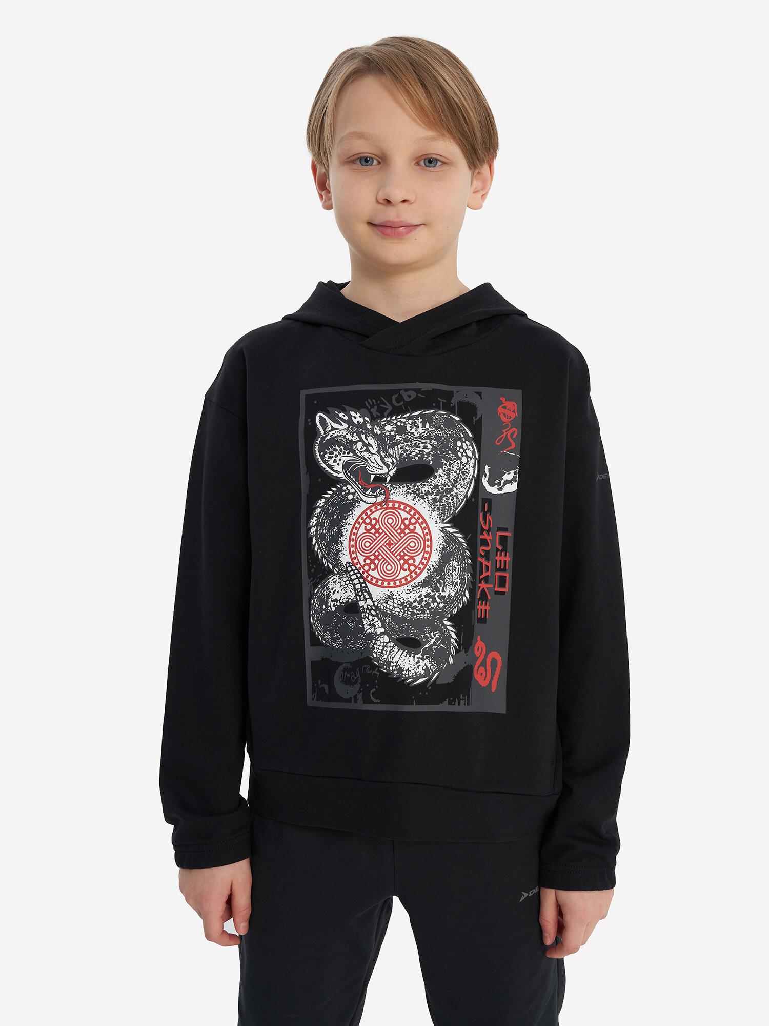 Худи Demix, размер 134-140, черный — фото 1