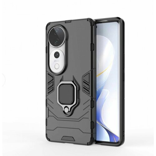 фото Задняя панель-чехол-накладка mypads для realme gt 3 / gt neo 5 из силикона c прозрачной пластиковой задней стенкой с черной окаемкой