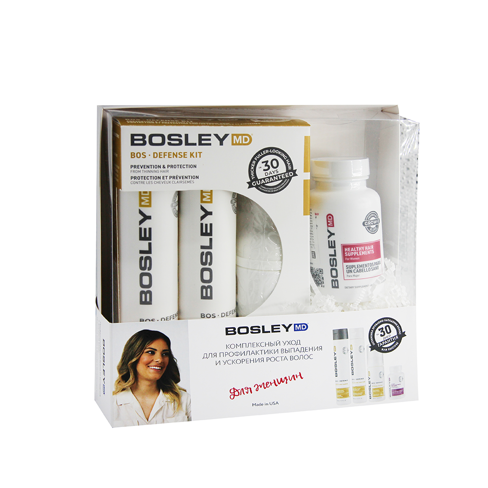 Bosley MD Набор “Комплексный уход (для женщин)" с витаминами
