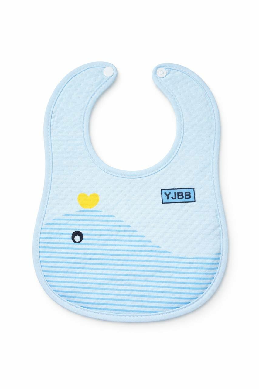 Детский слюнявчик для кормления на кнопке, мягкий нагрудник для малыша