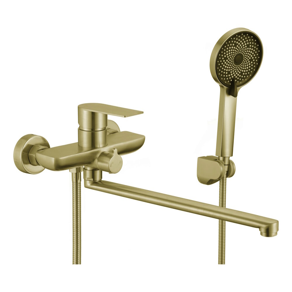 Смеситель для ванны Fmark FS8824C, матовое золото