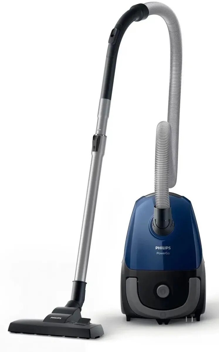 Пылесос Philips FC8240/09 синий/черный, 900 Вт, уборка сухая, пылесборник мешок, 3 л