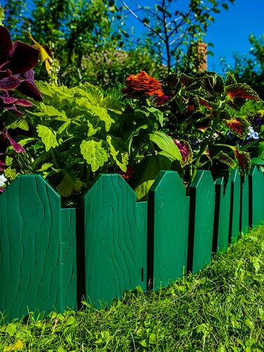 Изображение товара Декоративное ограждение пластик, Мастер сад, Бордюр Дачник, 18х300 см, зеленое