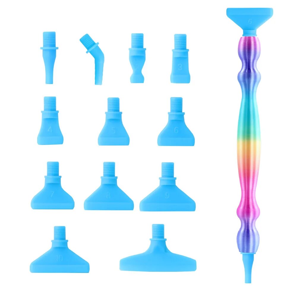 Металлическая ручка для алмазной вышивки 5D Color Plastic 12Tips