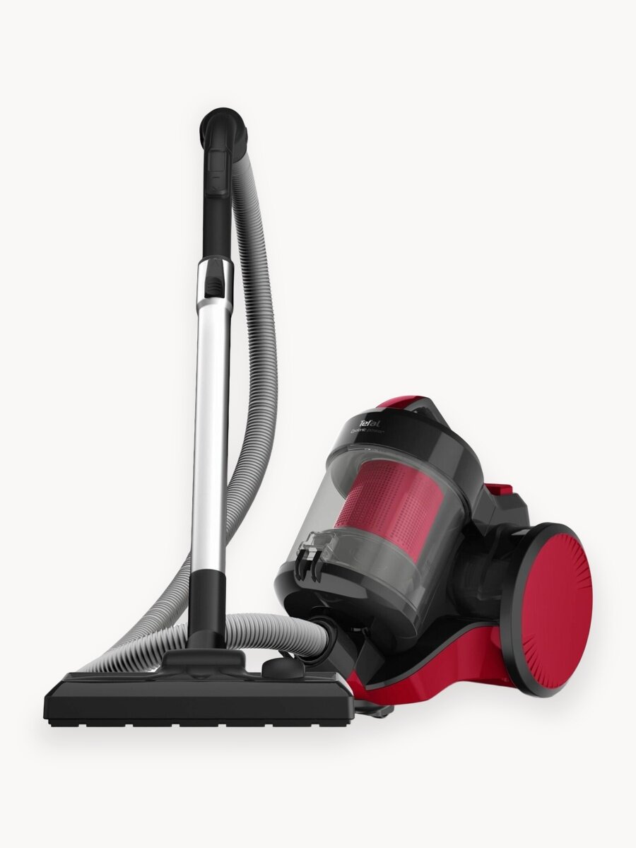 Пылесос для дома Tefal Cyclonic Power TW1923RH, с контейнером, красный, мощность 1200 Вт, объем контейнера 1.3 л, длина шнура 3.5 м, 2 насадки