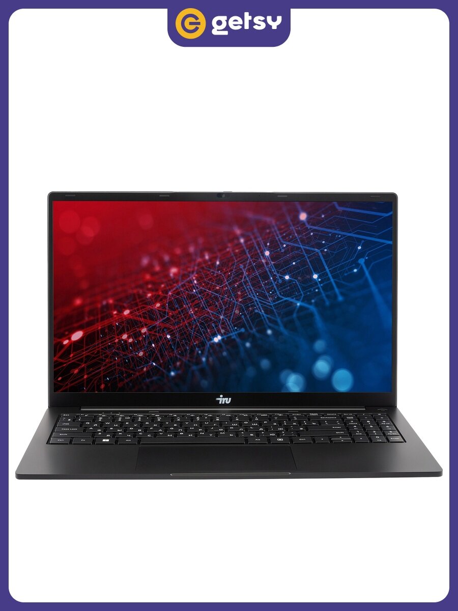 15.6" Ноутбук iRU Strato 15ALID4, IPS 1920x1080, Intel Core 13500H, 8ГБ, SSD 256ГБ, Windows 11 Pro, черный