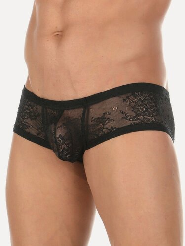 Изображение товара Мужские трусы брифы черные кружевные Doreanse 1566 нейлон/эластан M (46)