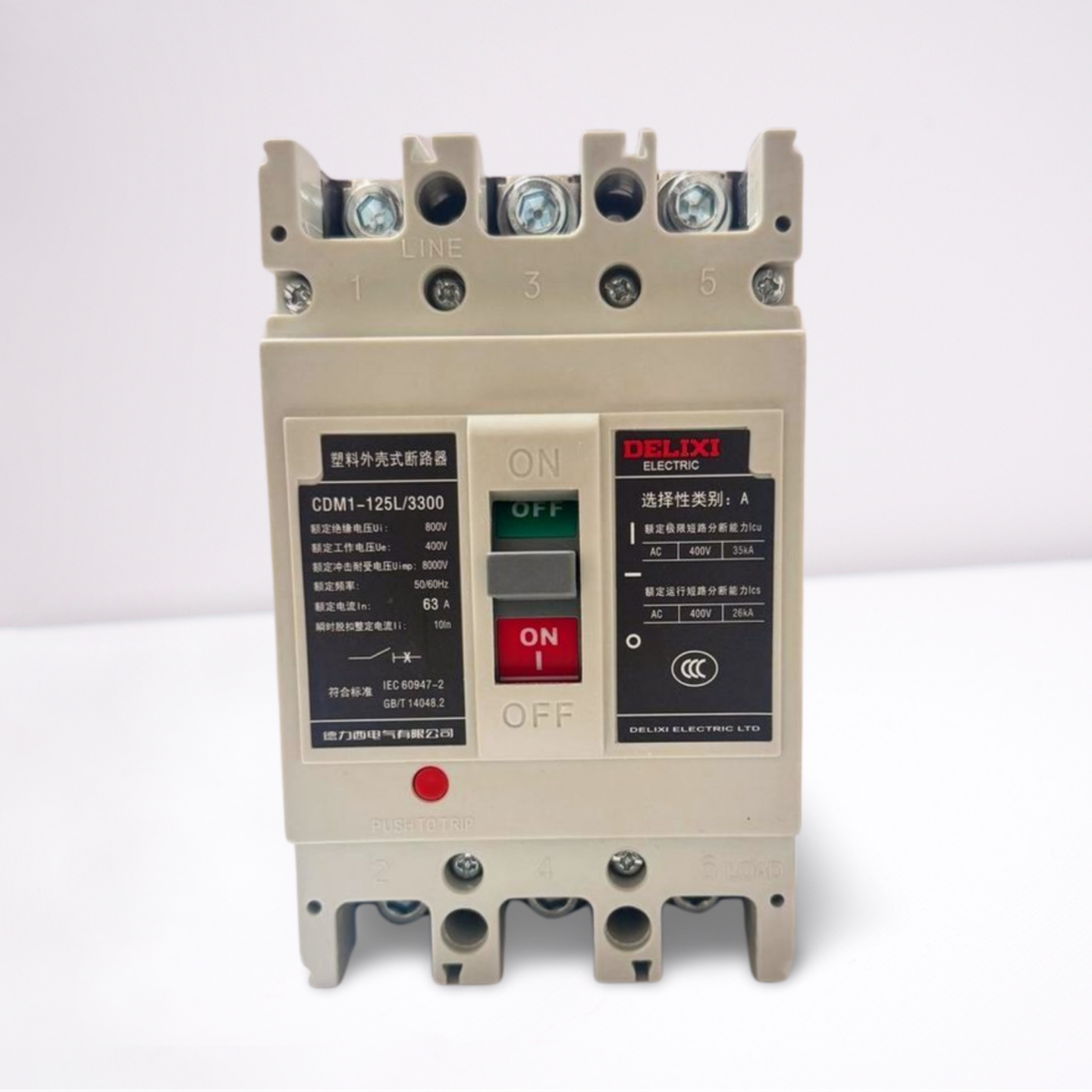 Авт. выкл. DELIXI CDM6i-125L/3300 63A — фото 1