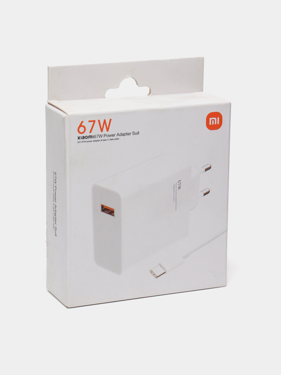 Зарядное устройство Mi 2 в 1 67 Вт, быстрая зарядка, адаптер и кабель