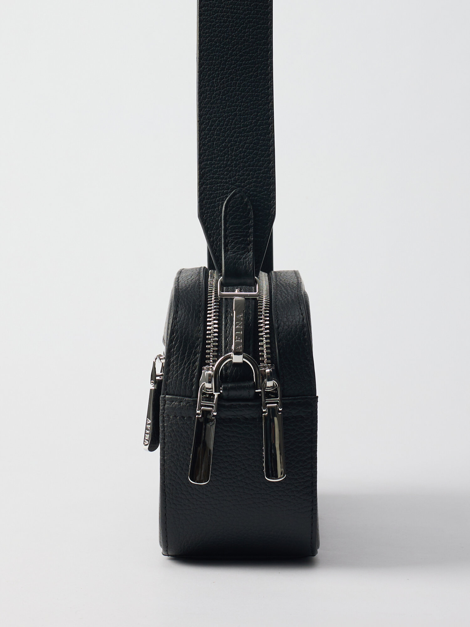 Сумка кросс-боди Afina, фактура зернистая, черный — фото 1