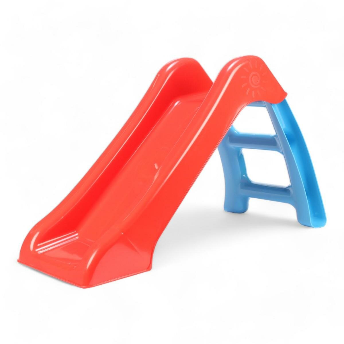 Горка детская 70 см, красная/голубая, безопасная, компактная, пластиковая