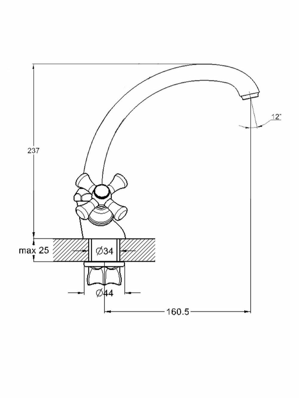 Смеситель для кухни G.lauf Qtz QTZ4-B856 хром — фото 1