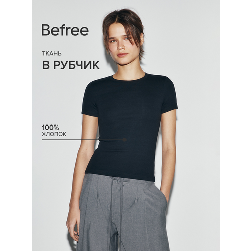 фото Футболка befree basic, размер xl, черный