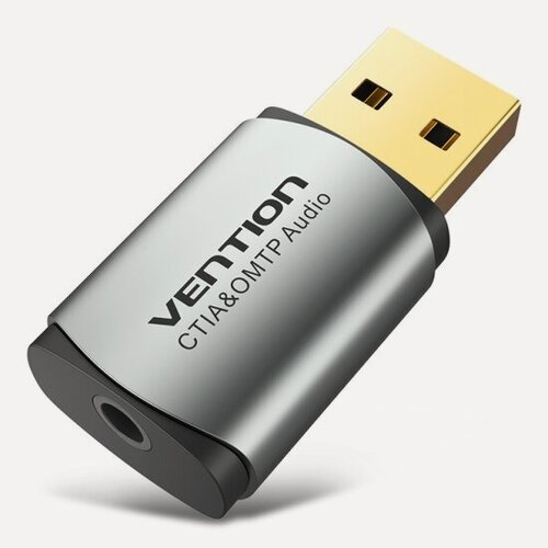 Изображение товара Внешняя звуковая карта Vention USB Серая