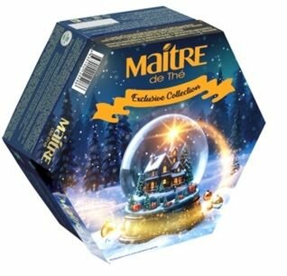 Чай MAITRE DE THE - Игрушка шар, пакетир. с ярлычками в индивидуальных конвертах (60 пак) /картон/ 120г