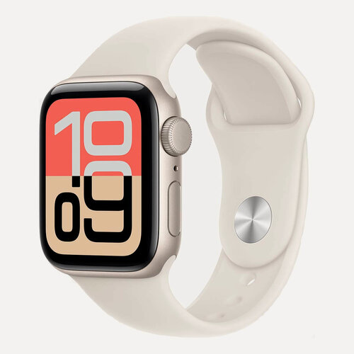 Изображение товара Умные часы Apple Watch SE 3 (2025) 40mm Starlight Aluminum Case with Starlight Sport Band M/L