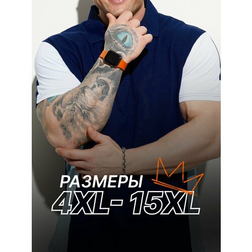 фото Поло mr. bigman, размер 7xl, синий