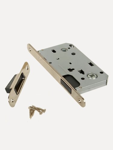 Изображение товара Защелка врезная Apecs 5300-M-WC-AB магнитная с фиксатором, цвет бронза. Надежная дверная фурнитура для межкомнатных дверей.