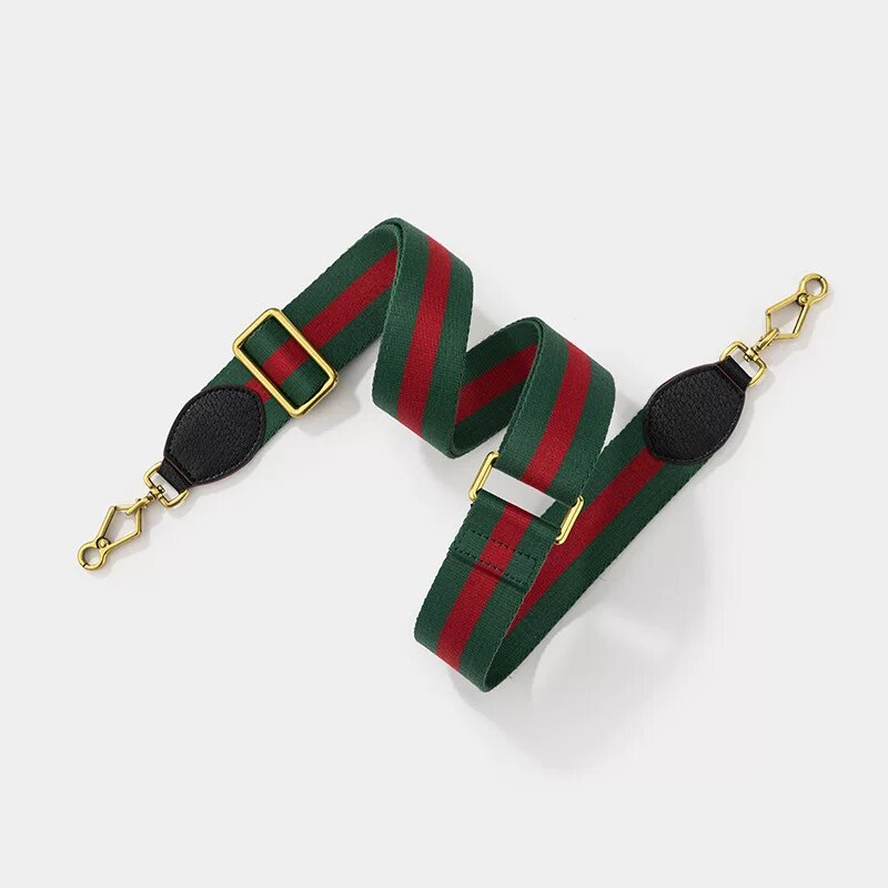 Регулируемый ремешок 120 см для камеры и сумок-седел в стиле Gucci (Черный, Античное золото)