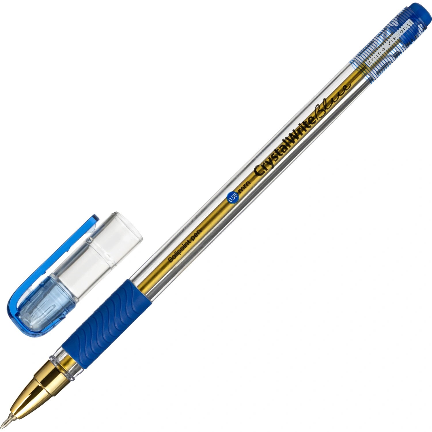 Bruno Visconti Ручка шариковая неавтоматическая Bruno Visconti Crystal Write синяя (толщина линии 0.36 мм)