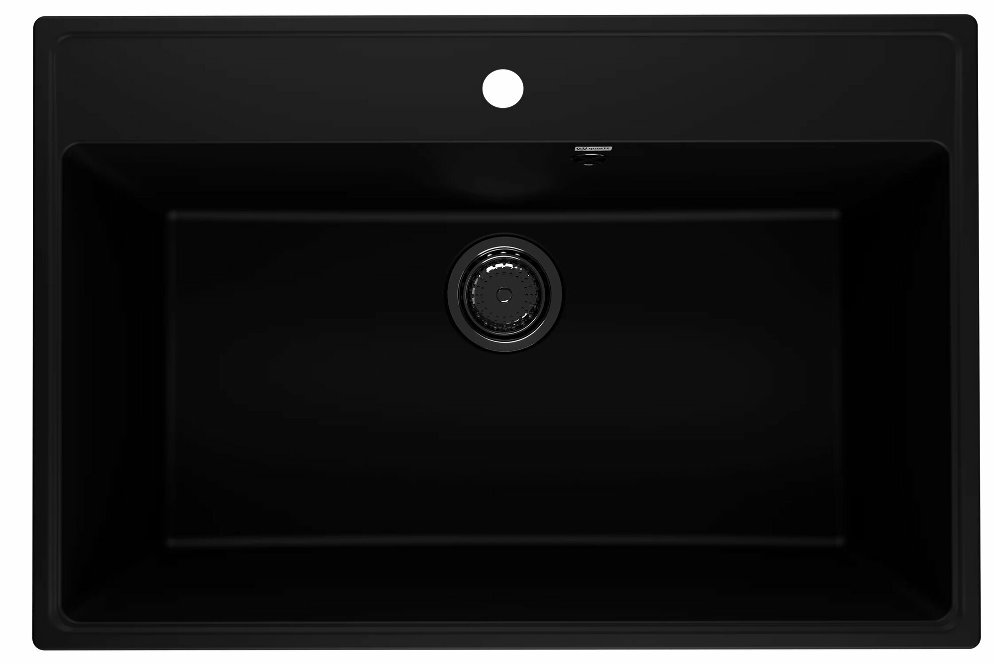 Мойка кухонная Ulgran Quartz Forte 760-07 прямоугольная 76x51 кварцевая матовая черная российская